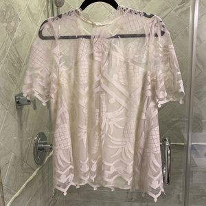 Anthropologie HD in Paris Lace Overlay Blouse 12